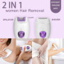 XinBarber Épilateur 2 en 1 pour femme - Appareil de rasage pour le visage, les aisselles, les jambes, les aisselles - Type C - C