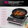 Lecon Chef Plaque de cuisson à induction, Puissance de 3500W, avec minuterie Plaque à induction, Capacité de charge 50kg, boîtie