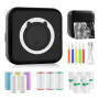 GuKKK Imprimante Photo Portable, Mini Imprimante Photo Instantané sans Fil, Imprimante Thermique sans Fil BT Imprimante Mobile, 
