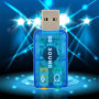Hakeeta Adaptateur de Carte Son Audio USB2.0 avec Prise Haut-Parleur/Casque/Microphone, Prise en Charge du Post-Ton 3D et de la 