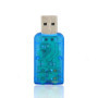 Hakeeta Adaptateur de Carte Son Audio USB2.0 avec Prise Haut-Parleur/Casque/Microphone, Prise en Charge du Post-Ton 3D et de la 
