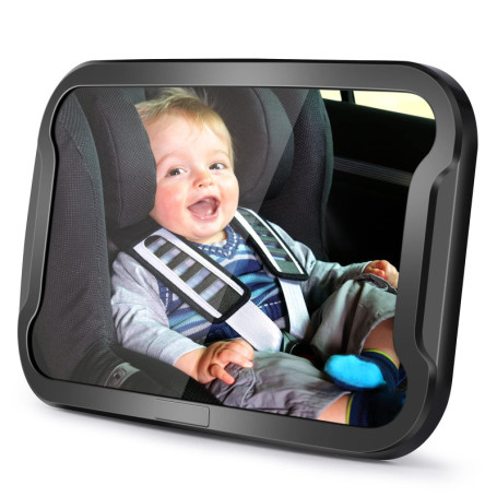 Vinabo Miroir Voiture Bébé, Incassable Rétroviseur bébé, 360° Rotation Réglables Retroviseur Voiture Bébé, Miroir Siège Arrière 