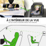 Vinabo Miroir Voiture Bébé, Incassable Rétroviseur bébé, 360° Rotation Réglables Retroviseur Voiture Bébé, Miroir Siège Arrière 