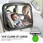 Vinabo Miroir Voiture Bébé, Incassable Rétroviseur bébé, 360° Rotation Réglables Retroviseur Voiture Bébé, Miroir Siège Arrière 