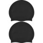 Newaner 2 Pièces Bonnet de Bain en Silicone pour Cheveux Longs, Protection auditive, Revêtement Ripstop pour Le Confort et la ré