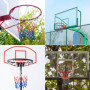 Lectorias Lot de 2 Filet Basket en Polyester, Filet de Basketball Amovible 12 Boucles, tricolores Rechange Filet Panier Basket-B
