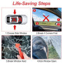 Brevanza 3 Pièces Brise Vitre Coupe Ceinture, Marteau Brise Vitre Voiture de Secours, 2 en 1 Brise-Vitre de Voiture, Coupe Ceint