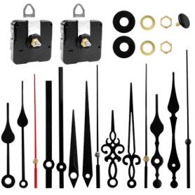 Fousenuk 2 Mecanisme Horloge Murale, Silencieux Mécanisme Horloge Pile, Mouvement d'Horloge Quartz, avec 5 Paires différentes Ho