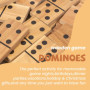 WOODENFUN Lot de 28 dominos Montessori - Pour enfants et adultes - En bois