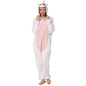 Joy Start Pyjama animal unisexe pour adulte, carnaval, Halloween, cosplay, vêtements de nuit, licorne rose, taille S, Rose