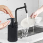 2 pezzi Distributeur Savon Flacon Distributeurs de Savon Plastique Noir Mat Distributeur de Savon pour Salle de Bain et Cuisine 