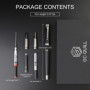 GC QUILL Ensemble de stylos plume à pointes fines et moyennes, comprenant 18 cartouches d'encre, un convertisseur de recharge d'