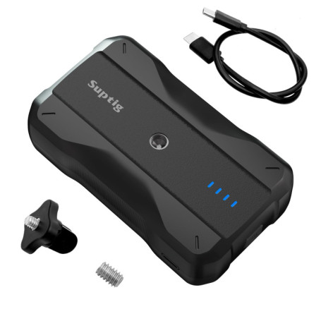 Suptig Chargeur portable 9000 mAh compatible avec GoPro, Canon, Nikon, DJI osmo, Insta 360, Akaso et autres appareils photo, tél