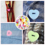 Lot de 100 boutons d'amour, à double trou, boutons de couture pour gilet en tricot, boutons pour bébé, boutons pour accessoires 