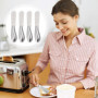DHSBGWSX Coffret De 4 Couteaux Multifonctions En Inox - à Beurre, Confiture, Fromage, Pain Avec Manches - Spatules à Dessert