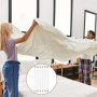 Farerkass Lot de 8pcs Tendeur Drap Housse Élastique, Attache Drap Housse, (35-130cm) Tendeurs de Drap Ajustables avec Clips Méta