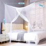Uoimky Moustiquaire de Lit, 220 x 210 x 200cm Grande moustiquaire moustiquaire lit 2 Places Moustiquaire Voyage en Polyester Mou