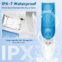 CARER SPARK Tondeuse à cheveux pour bébé, silencieuse, adsorption sous vide, IPX7, étanche, rechargeable, avec 2 peignes de guid