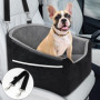Mozvvco Siège Auto pour Chien Petite Taille - Panier Voiture Doux et Court en Peluche - Coussin Épais, Antidérapant, Détachable,