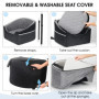 Mozvvco Siège Auto pour Chien Petite Taille - Panier Voiture Doux et Court en Peluche - Coussin Épais, Antidérapant, Détachable,