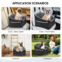 Mozvvco Siège Auto pour Chien Petite Taille - Panier Voiture Doux et Court en Peluche - Coussin Épais, Antidérapant, Détachable,