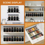 Mozvvco Bocaux à Épices, 24 Pièces Pot à Épices en Verre avec Étiquettes d'épices Françaises, 120ml Boite à Épices Cuisine Range