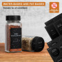 Mozvvco Bocaux à Épices, 24 Pièces Pot à Épices en Verre avec Étiquettes d'épices Françaises, 120ml Boite à Épices Cuisine Range