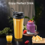 AMZCHEF 2-EN-1 Blender Mixeur 1800W | Blender Professionnel 1,85L et Mini Mixeur Smoothie 600ml | Blender Mixeur Puissant avec P