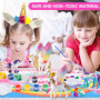 Licorne Jouet Fille Kit de Peinture, Licorne Jouet Créatif Ensemble D'artisanat à Colorier 3D Peinture Activités Manuelles, Lico