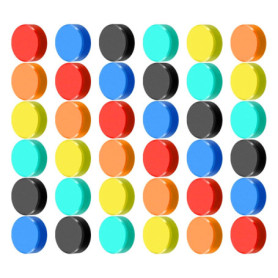 Lot de 30 Magnet Frigo, Aimants Tableau Magnétique, Petits Aimants Ronds Puissants, Magnets Color, Durable et Polyvalent, Parfai