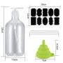 2 Pièces Flacons de Shampoing, 500 ML Distributeur de Liquide avec Pompe Rechargeable, Bouteilles Vides pour Savons, Lotions, Hu