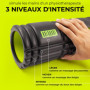 KALAHARI Foam Roller KIT, 3 en 1 plus Ebook d’exercices en Français - Rouleau de Massage, balle Double, à Picots et Sac de trans