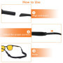 MXTIMWAN Cordons Elastiques Pour Lunettes, Sangles Lunettes Antidérapantes Réglables, Cordon à Lunettes Elastique, Sport Nautiqu