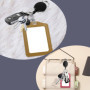 3 Pièces Porte Clef Retractable Mousqueton, MXTIMWAN Rétractable Porte Badge Porte Clef Enrouleur Cable Acier 60cm Porte-clés Ré
