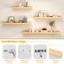 Support Etagere Invisible, Fixation Invisible pour Étagère Mural en Bois, Supports en Métal pour Étagère Flottante, Etagere Mura