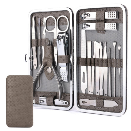 MXTIMWAN 19 pièces kit Manucure,Kit Manucre Coupe Ongles,Set Manucure,Kit de Pedicure pour Pied de Soins du Visage et des Ongles