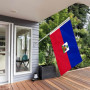 Drapeau Haïtien 150 x 90cm Drapeau Haïti 5 x 3ft Grand Drapeau Haïtien en Avec œillets en Métal Célébrations à Intérieur Extérie