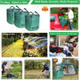 AUNEOS Sacs de Déchets Jardin Résistants en PP Robuste Sacs Poubelle de Jardin - Lot de 3 x 500L - Vert - 3 Unités