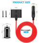 Hoembpn Adaptateur de Prise Allume-Cigare de Voiture 180W Haute Puissance 1 à 2 Voiture Allume Cigare Socket 18AWG,12V/24V Doubl