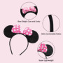 CORTNEY 3 Pcs Mickey Minnie Bandeaux, Oreilles de Minnie Mouse, Adultes et Enfants Utilisé Pour la Mascarade, Fête D'anniversair
