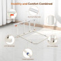Brolteja Barrière de Lit Adulte, Barrière de sécurité Pliable pour Personnes âgées,Rail de lit de Sécurité,Barre d'Appui Anti Ch