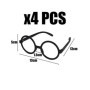 TYFGRT Lot De 4 Lunettes pour Enfants, Lunettes À Monture Ronde, Lunettes sans Verres, Accessoires De Lunettes De Déguisement, A