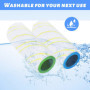 USHOP Rouleaux De Rechange pour Karcher FC7 FC5 FC3 FC3D,Brosse à rouleaux pour machine de nettoyage,Vert + bleu（4PCS）