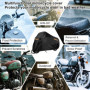 USHOP Housse de Protection pour Moto,Housse de Motos extérieure XXL,Tissu Oxford 210D,Protection UV,avec Bandes réfléchissantes,