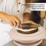 Outils de Plateau Tournant pour Gâteaux, Kits de Fournitures Support Assiettes de Décoration de Gâteaux, avec Grattoirs à Gâteau