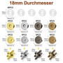 18mm/0.7in Fermoir Magnétique Bouton,24 Piecès Boutons Magnétiques 4 Couleurs Bouton Pression Aimanté Circulaire Pression pour S