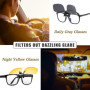 SYEYCW 2 Pièces Clip Lunettes de Soleil Polarisées, 1 Vision de Jour et 1 Vision de Nuit Lunettes de Soleil, Anti-Eblouissement,