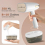 Défroisseur Vapeur 1800W, Fer à repasser portable avec 350ml réservoir d'eau amovible, 30g/min Voyage Vapeur Steamer pour vêteme
