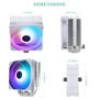 TR AssassinX120 SE WHITE ARGB refroidisseur d’air CPU, 4 caloducs, TL-C12CW-S PWM Quiet Fan CPU Cooler avec roulement S-FDB, pou