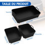 Tuocal Moule Air Fryer pour Ninja AF500EU, 3Pcs Accessoire Silicone Réutilisable Air Fryer Airfryer Pot Carrée pour 10,4 L Ninja
